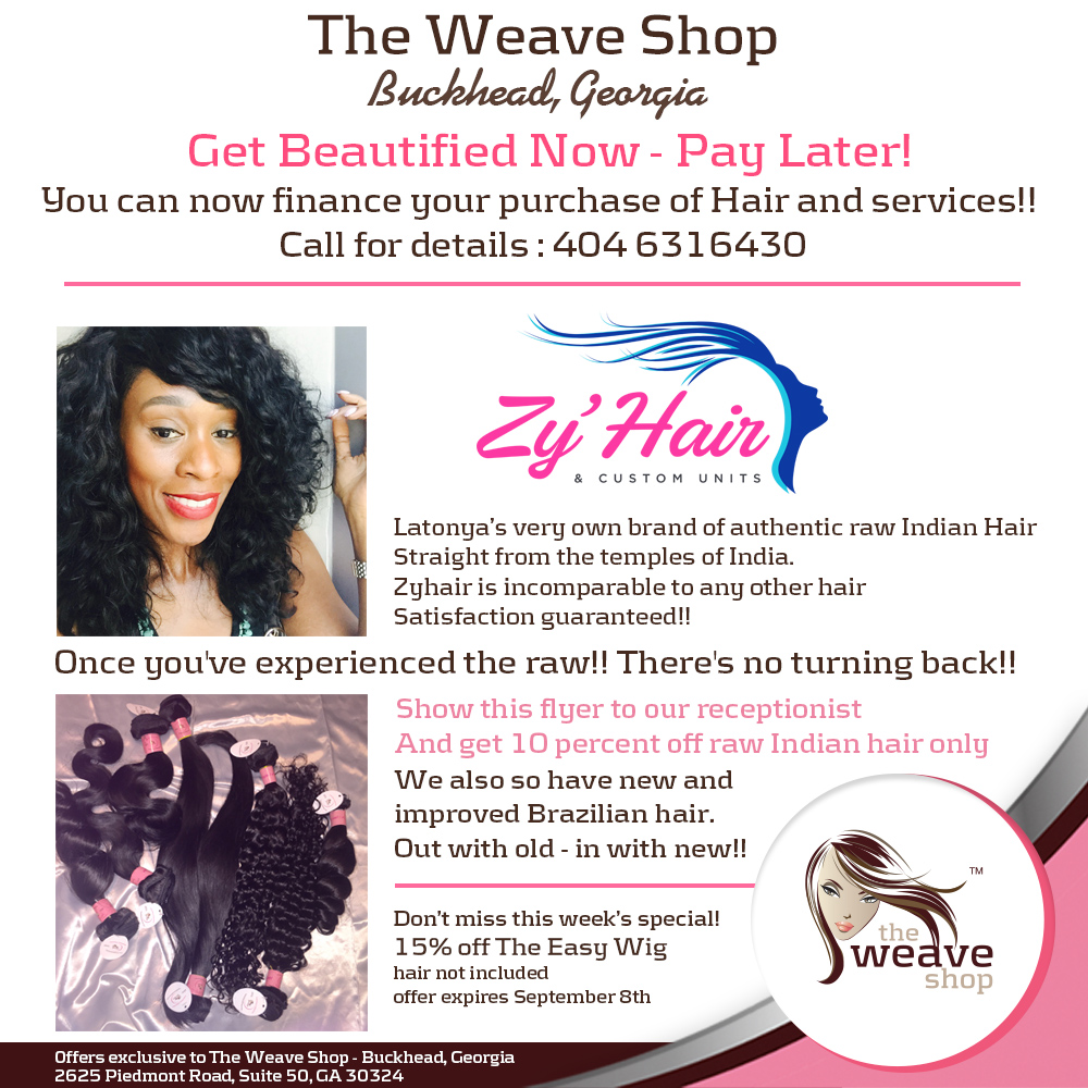 Get Beautified Now – Pay Later @ The Weave Shop Buckhead – The Weave Shop